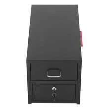 Post Mount Mailbox, Heavy Duty Lockable Mail Box, Metal Parcel Drop Box For House Outside - AS SHOWN - View 9