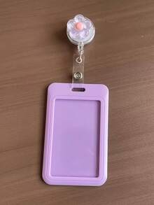 1 PC Colored Flower Card Holder For Transit Cards, Badges, Business Office Credit Cards, Bank Cards, And ID Cards. Suitable For, First Day Of School - Multicolor - View 9