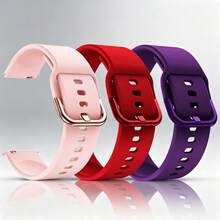 VA VA VOOM 1/2/3/6/10入 18/20/22mm 粉色矽膠手錶錶帶，可調節快拆防水智慧手錶錶帶，相容於 GT6/5/4、Honor 41mm、GTS；Galaxy Watch4-7、Active2、Gear S3、Watch3 45mm、GT 系列 46mm 智慧手錶配件，適合母親節、父親節、學生禮物 - 粉色 - 查看 19