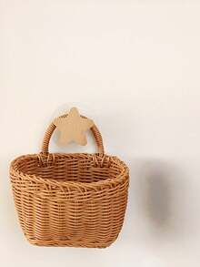 3pcs/1pc/Set Woven Storage Basket Home Essential Picnic & Wedding Decor Organizer, Wall-Mountable/Portable Storage Basket, Suitable For Kitchen & Living Room. Home Decor Organizer Home Essential Room Decor Jewelry Storage Box Closet Organizer Desk Accessories Classroom Decor Travel Essential Camping Picnic Basket Bedroom Room Decor Storage Organizer Kitchen Supplies Home Decor - Apricot - View 11