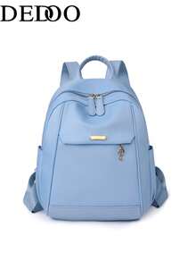 Dedoo Women's Colorblock Large Capacity Backpack With Laptop Compartment, Casual Travel School Bag, Suitable For School, Office And Outdoor - Blue - View 8