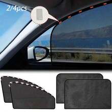 2/4pcs Universal Car Window Mesh Curtains, Anti-Mosquito & Anti-Insect, 30% Sun Protection & Heat Insulation, Dust-Proof, Ultra-Breathable Mesh Design, Suitable For 99% Of Car Side Windows, Effective Mosquito & Insect Protection, Slight Sun Protection, Privacy Protection, Light Blocking & Anti-Peeping, Easy Installation, Secure Fit, Does Not Affect Window Operation - B - View 2