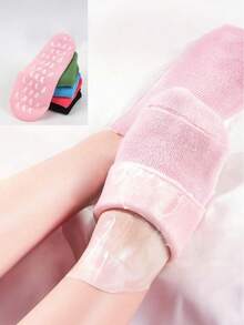 1 Pair Of Reusable Gel Moisturizing Foot Socks - Soft Moisturizing Socks, Foot Film Socks, Light Design, Easy To Clean, Suitable For Home Foot Care, Alleviate Heel Cracking, And Soften Rough Skin - Multicolor - View 3