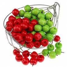 12 Mini Apple Ornaments For Christmas Tree, Artificial Red And Green Fruit Garland Decoration - Fall Decor For Home, Christmas Home Decor - Artificial Fruit - View 2