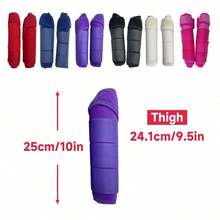 HISEA Pair Of Neoprene Horse Leg Wraps, Equestrian Protective Gear, 2 Packs Black Horse Leg Guards - Multicolor - View 10