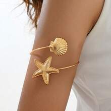 Fashionable Ocean Resort Style Blue Drip Glaze Floral Bangle Bracelet, Adjustable Jewelry Accessory For Women, Suitable For Daily, Party, Summer Beach Outfits - Flowers - View 10