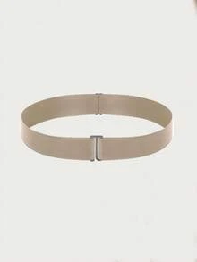 1/3pcs Plus Size Belts For Women, Invisible Stretch Belt For Women Plus Size, No Show Belts, Elastic Strap Flat Buckle Adjustable - Black Buckle - View 8