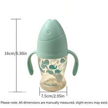 1個 160ml PPSU材質魚紋嬰兒奶瓶，附360°重力球、易握手柄、矽膠奶嘴，防脹氣設計，防漏且易吸吮，適合6個月及以上嬰兒 - 彩色 - 查看 8
