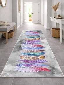 Alfombra de sala de estar hecha en Turquía con tacto suave y lavable a máquina - Multicolor - Ver 2