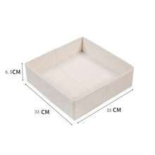 1pc White Fabric Non-Patchwork Storage Box, Linen Clip Storage, Clothes Organizer, Wardrobe Clothes Pants Layered Storage Decoration, Holiday Decoration, Room Decoration, Home Decoration, Bedroom Decoration, Organizer, Organizer, Storage Box, Clothing Storage,Bedroom Room Decor,Back To School - White - View 10