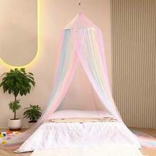 Princess Mosquito Net Bed Canopy Tent, Elegant Dome Girls Mosquito Net, Suitable For Twin/Full/Queen/King Size Beds, Room Decor Curtain, Universal For Baby Cribs And Adult Beds, Easy Ceiling Installation - A - View 3
