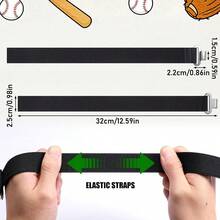 6/12pcs Shin Guard Replacement Straps, 12.59 Inch (Approx. 32.0 Cm) Baseball Softball Catcher Equipment Straps, Adjustable Softball Catcher Shin Guard Straps With Metal Clips, Replacement Straps, Baseball Catcher Equipment Straps, Leg Guards, Unisex - Black - View 3