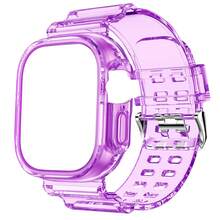 BEIMUSON 適用於 糖果色透明錶帶 + 錶殼 49mm 46mm 45mm 44mm 42mm 41mm 40mm 38mm，透明水晶運動錶帶附保護緩衝錶殼，相容於 Series 11/10/9/8/7/6/5/4/3/2/1 SE Ultra - 彩色 - 查看 27