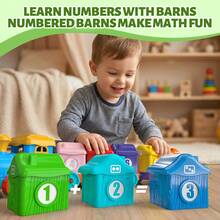 12 Months 2-3 Years Old Children Colorful Sorting Learning Toy, Montessori Christmas Gift Stocking Filler, Counting Matching Sorting Learning Farm Train, Includes 9 Farm Animals, Birthday Gift For Boys And Girls - Multicolor - View 6
