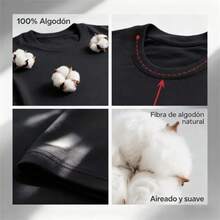 Camiseta de Manga Corta con Estampado Simple "MEJOR PAPA" Colección de Artículos Deportivos "Cruz Azul" para Hombres y Mujeres - Negro - Ver 2