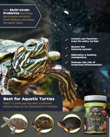 Ultra Fresh - Turtle Nutri Stick, Wild Sword Prawn, Calcium &Amp; Vitamin D Enriched Aquatic Turtle Food With Probiotics For Picky Turtles, Made From  Ingredients 3.35 Oz - ColorA - View 6