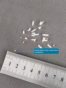 1pc Zippered Self-Adhesive No-Drill Window Screen, Mosquito & Insect Proof Mesh For Living Room And Bedroom - A - View 6