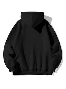 Unisex  Cowboy Rodeo Western Hooded Sweatshirt - JPH-9 Pullover With Cowboy Print, Loose Fit-Lightweight&FOR All Seasons,Cotton - Black - View 4