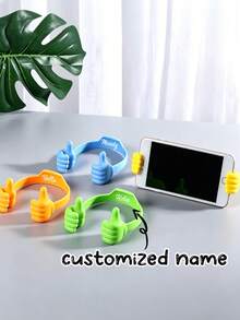 1 buah Dudukan Ponsel Jempol Kustom, Dudukan Meja Fleksibel yang Dapat Diatur untuk di Rumah, Menonton Film, Penggunaan Internet oleh Pelajar, Mendukung Nama Kustom - MultiWarna - View 1