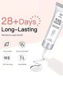 COLOURSMILE 8ml Pegamento para Uñas Súper Fuerte, Adecuado para Pegatinas de Uñas, Uñas Postizas y Uñas Presionadas, Reparar Uñas Rotas, Adhesivo para Uñas, Sin Necesidad de Lámpara UV - 1PC - Ver 3