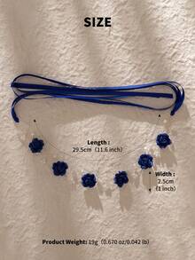Diadema elegante de mujer con enredadera floral de rosas, perlas y cristales, lazo de cinta, accesorios para el cabello de novia y boda para fiesta, accesorios de dama de honor con cinta - Multicolor - Ver 12