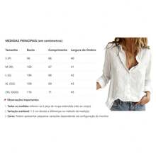 Women's Cotton Linen Blouse With Long Sleeves, Plus Size - Yellow 1 - View 5