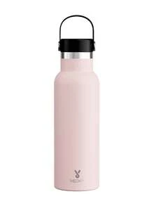 Meoky 17oz/500ml 真空保溫不鏽鋼水壺，附攜帶式手柄蓋，大容量且易於攜帶，長效保溫保冷，適合學生、辦公室、健身房及戶外旅行 - 粉色 - 查看 7