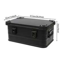 30-Liter-Aufbewahrungsbehälter für zu Hause, aus Aluminiumlegierung, langlebig und stabil, rechteckig, für den Innen- und Außenbereich, erhältlich in Schwarz/Grün/Khaki - Schwarz - Übersicht 9
