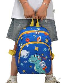 1pc Kindergarten Backpack For Girls, Cartoon Design, Lightweight Double Shoulder Bag For Preschool/Kindergarten Entry - A - View 5