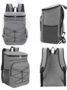 1pc Minimalist Fashion Large Capacity Outdoor Camping Picnic Insulated Cooler Bag Backpack Hiking Backpack , Lunch Box - Multicolor - View 6