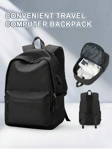 Multi-Pocket Casual Backpack Unisex, Waterproof Durable Work School Travel Backpack, Laptop Compatible, Lightweight Breathable Back Design, Adjustable Shoulder Straps, Suitable For School, Work, Travel And Daily Commute, Randomly Distributed New And Old Versions - Multicolor - View 5