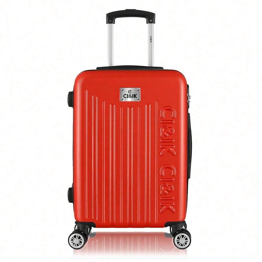 Maleta de viaje rígida de 20 pulgadas para llevar a bordo, equipaje de mano con 4 ruedas y candado integrado, variedad de colores - Beis - Ver 1