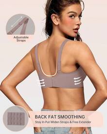 Sujetador sin costuras para mujer, sujetador inalámbrico con escote en V profundo, sujetador push-up sin aros, bustier acolchado, sujetador cómodo tipo camiseta, sujetador suave para dormir. - Rosa - Ver 7