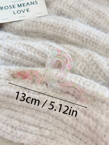 3件組女款5.12英吋/13cm ABS彩色花朵蝴蝶結、星星、波浪、幾何髮夾，夏季髮飾，時尚百搭，優雅簡約，純色髮夾，適用於日常、休閒、派對、海灘、度假、髮型設計、洗臉/洗髮、化妝、服飾配件，秋季時尚髮夾，秋季髮飾，冬季髮夾，春季髮夾，夏季髮夾 - 彩色 - 查看 5