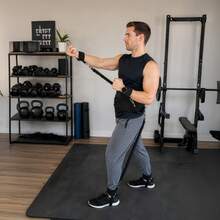 12-Piece Boxing Training Resistance Band Set, Power Punch Resistance Trainer - Black - View 4