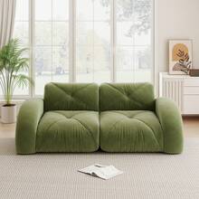 204 Cm Sofa In Chenille For Home Use - 綠色 - 查看 2