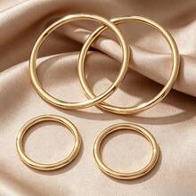 4pcs Invisible T-Shirt Hem Shortening Clips, Metal No-Sew Clothing Fastener Rings, Styling Buckles For Plus Size T-Shirts Waist, Dresses, Scarves - Multicolor - View 12