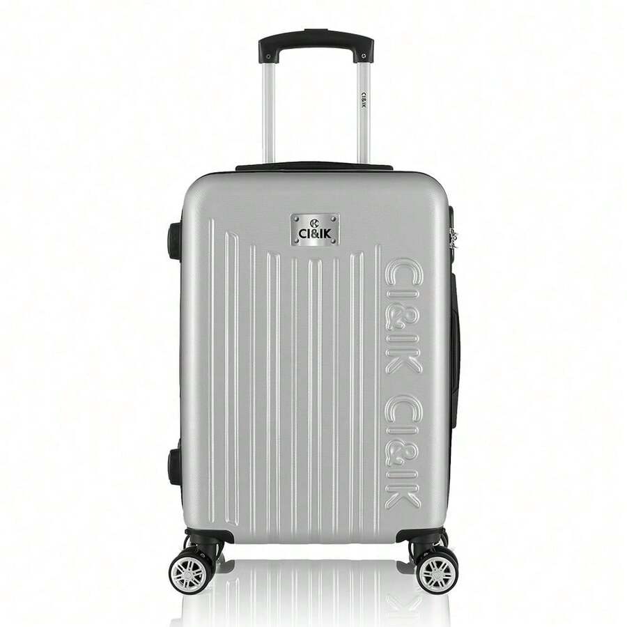 20-Inch Hard-Shell Travel Suitcase For Carry-On, Hand Luggage With 4 Wheels And Integrated Lock, Variety Of Colors - Silver - View 1
