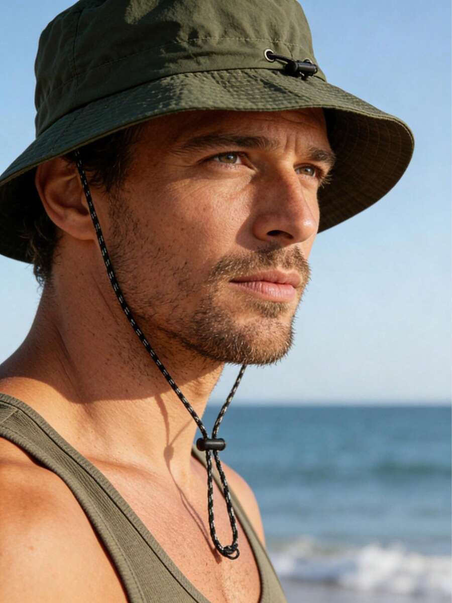 1pc Foldable, Collapsible Waterproof Bucket Hat, Windproof, UV Protection, 3D Design, Fashionable & Versatile, Soft & Comfortable, Breathable, Multi-Functional, Flattering, Suitable For Beach, Outdoor, Travel, Hiking, Cycling, Dates, And Various Occasions