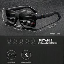 WSZ 3PCS Fashion Stripe Design Unisex Square Vintage Glasses Classic Driving Fishing Traveling Tropical Beach Vacay Vacation For Man Driver's Eyewear - 3PCSF364 - View 8