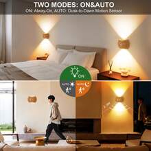 Creative LED Motion Sensor Wall Light, USB Rechargeable Wireless Battery Powered LED Night Light, Suitable For Corridor/Bedroom/Bathroom, Bedside Table, Desk, Wardrobe, Home Decor, Living Room - 多色 - 查看 4
