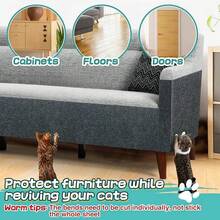 Self-Adhesive Cat Scratching Mat, 1 Roll Couch Protector From Cat Claws For DIY Sofa, Wall, Doors, Cut Anti Cat Scratch Pad Carpet Mat, Pet Supplies - 40*200CM - View 5