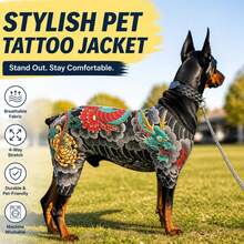 All-Season Pet Tattoo Jumpsuit, Cute And Fun Four-Legged Pet Dog Cat Clothes, Personalized Pet Dress-Up Apparel - Multicolor - View 7