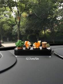 1pc Car Temporary Parking Number Plate, Little Squirrel Move Car Phone Plate, Car Doll Move Car Card Decoration Creative Ornament, Car Temporary Parking Plate, Car Portable Hidden Phone Number Plate, Car Temporary Parking Plate, Hidden ABS Plastic Parking Plate Temporary Parking Move Car Plate, Car Parking Plate Holiday Small Gift - A - View 4