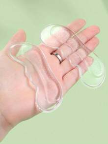 2 Pieces Of 4D Silicone Anti-Slip Heel Pads, Transparent Invisible Anti-Friction Heel Protection Pads, Specially Designed For Women - Clear - View 5