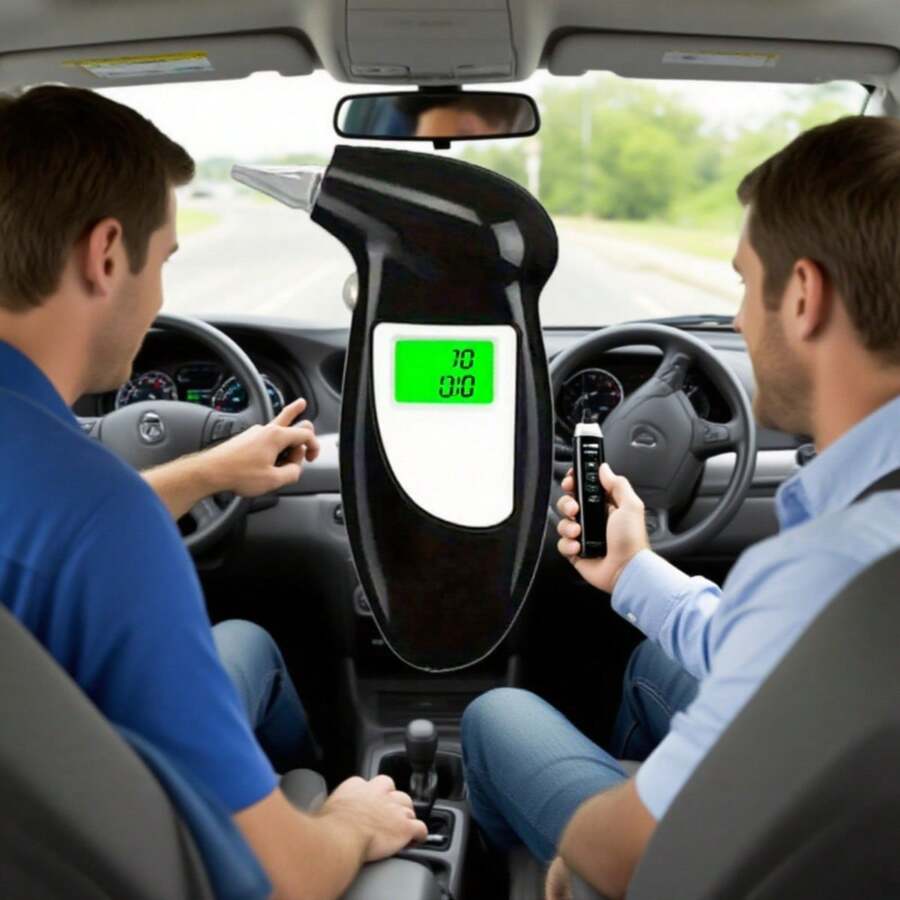 1pc Professional Alcohol Tester - High Precision 0.001% BAC, LCD Display, Portable Breathalyzer (Battery Not Included), Suitable For Personal, Car, Home And Commercial Use