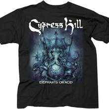 Cypress Hill Men's Elephants On Acid Slim-Fit T-Shirt  Officially Licensed Merchandise - Black - View 8