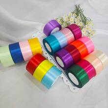 1 Roll Satin Ribbon (22m/Roll), Suitable For DIY Rose Decoration, Gift Wrapping - Wedding Party Bow Ribbon, Can Be Used For Table & Chair Decoration, Flower Gate, Gift Box, Cake Decoration, Clothing Accessories, Knitting, Creating An Elegant Holiday Atmosphere, Bow Ribbon (Width: 0.6/1/1.5/2/2.5/4/5cm) - View 3