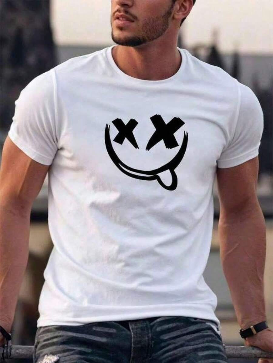 El último artículo de moda para 2026, exclusivo para el verano, camiseta de puro algodón unisex. Para hombres. Manga corta. Camisa T de manga corta. Ropa de primavera. Ropa de verano. Prenda - Negro - Ver 1