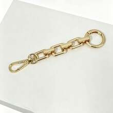 1 pieza Cadena de extensión de bolso de mano cuadrada gruesa, accesorio de reemplazo de correa de bolso estilo cadena gruesa con broche de gancho y anillo de resorte, accesorio decorativo universal de correa de bolso cruzado para bolso de hombro DIY - Multicolor - Ver 9